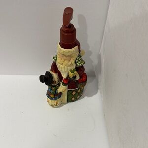 Festive Santa and Snowman Soap Dispenser